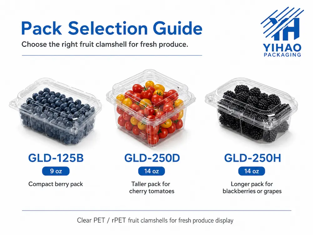 Shelf Life Packaging: Buyer Guide for Food Packaging Teams 2 Fruit clamshell pack selection guide for fresh produce shelf life packaging
