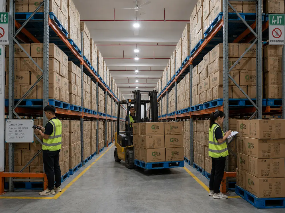 Convenience Store Fruit Cups vs Alternative Packaging: How Buyers Should Choose 6 Warehouse storage of fruit cup packaging cartons for wholesale supply and repeat order handling.