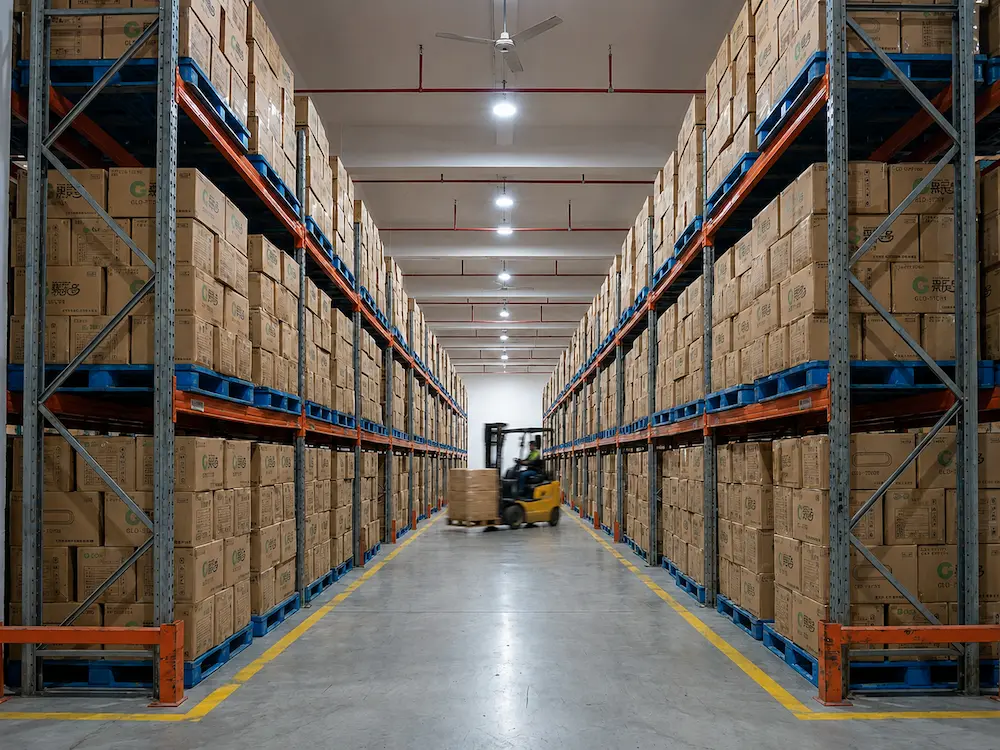 Refresher Cups vs Alternative Packaging: How Buyers Should Choose 6 Wholesale cold cup packaging cartons stored in warehouse racks