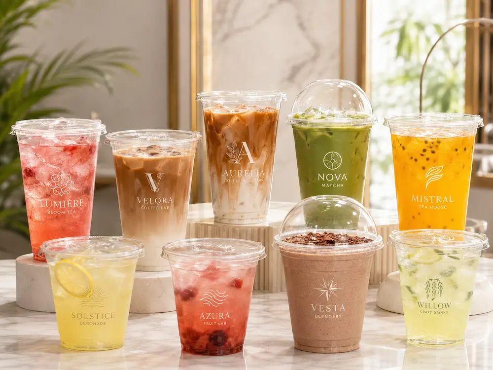 Wholesale Cold Cups: Buyer Guide for Food Packaging Teams 7 Wholesale PET cold cups with clear lids for iced coffee, fruit tea, lemonade, matcha and smoothies