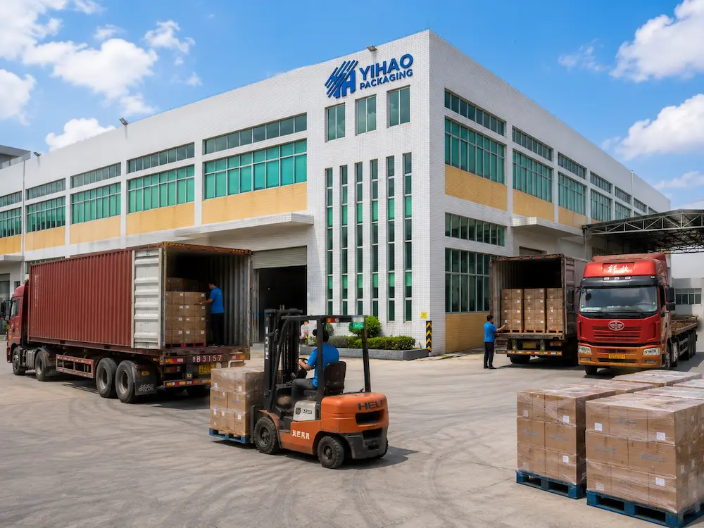Deli Food Packaging FAQ: Materials, Sizes, Uses, and Ordering Questions 7 YIHAO packaging factory loading cartons for wholesale deli food packaging orders