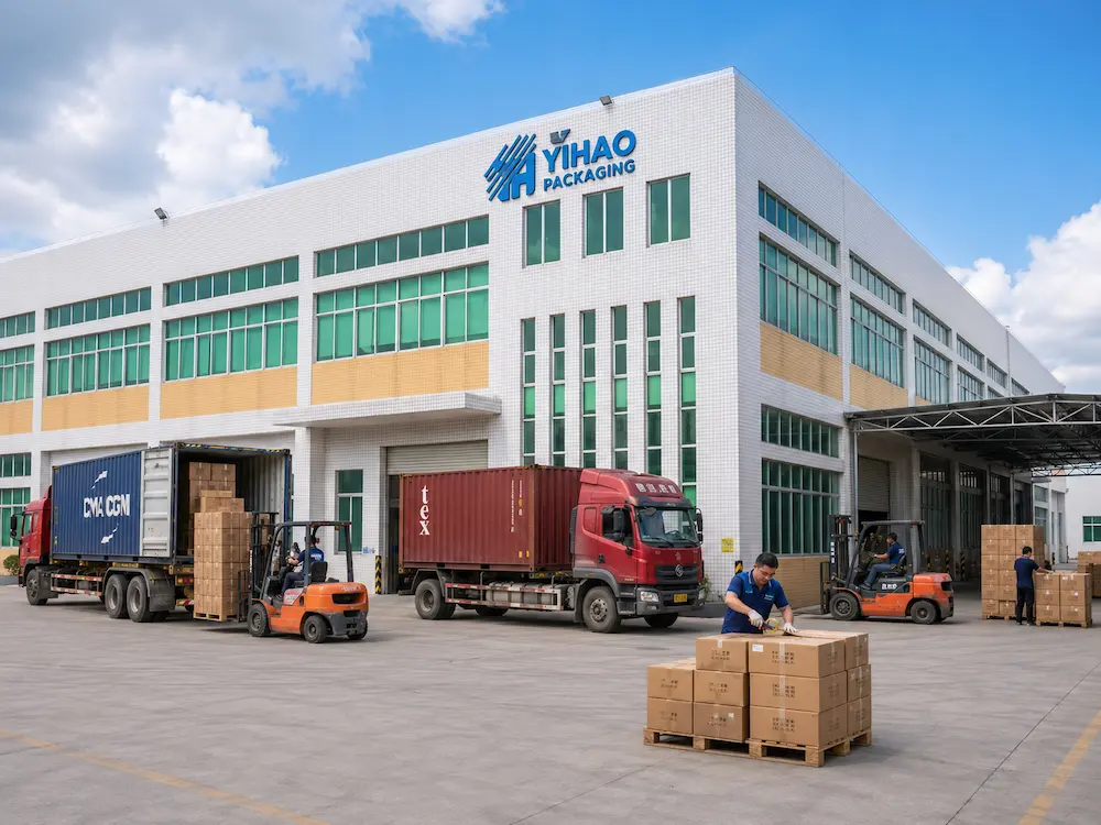 Custom PET Cups: Buyer Guide for Food Packaging Teams 7 YIHAO factory loading custom PET cup packaging cartons for wholesale export