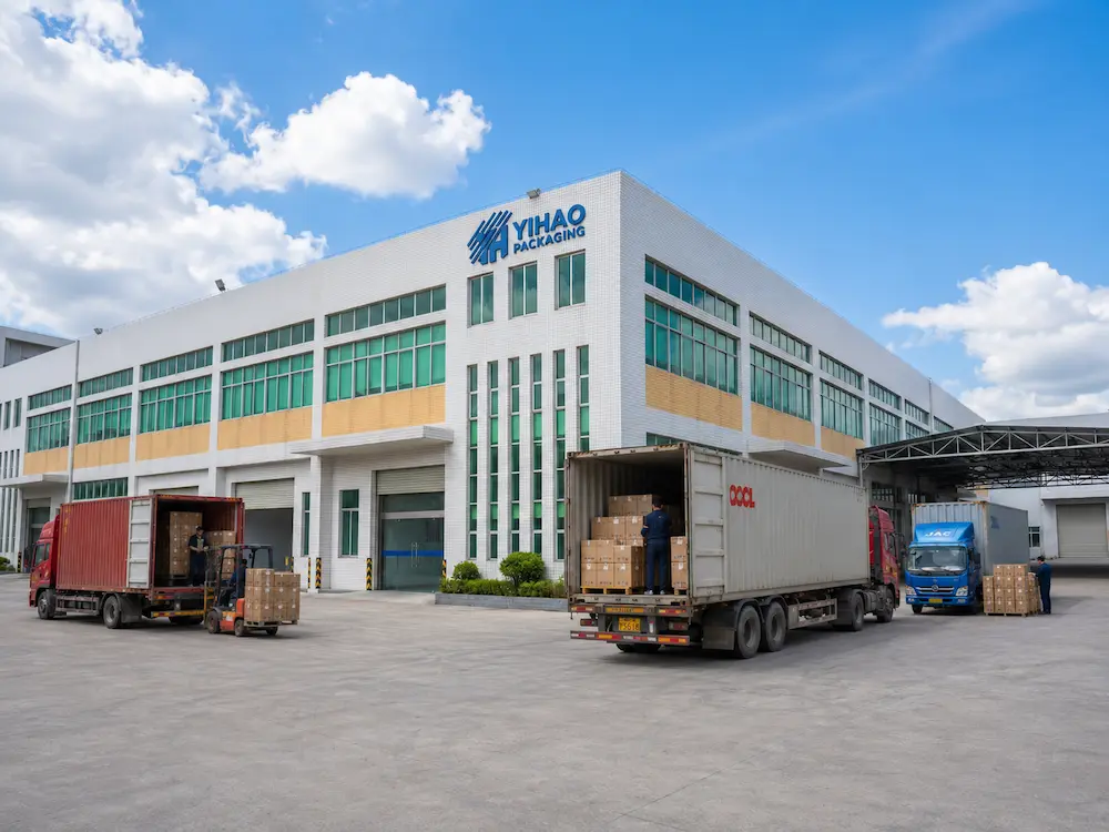 Cold Cup Size and Lid Compatibility System Complete Guide 8 YIHAO factory loading PET cold cup and lid packaging cartons for export
