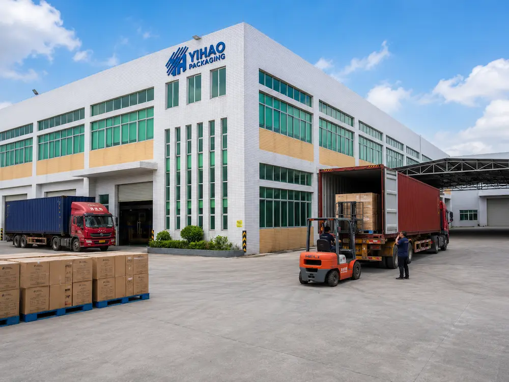 YIHAO food packaging factory with container loading and wholesale shipment preparation