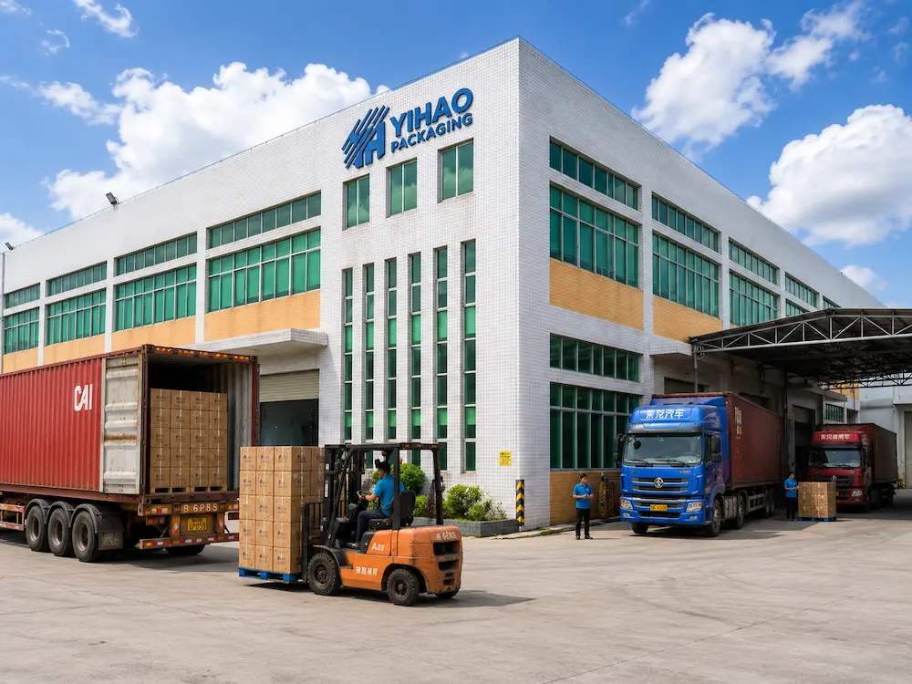 YIHAO packaging factory with export cartons and container loading for clear PET deli container supply