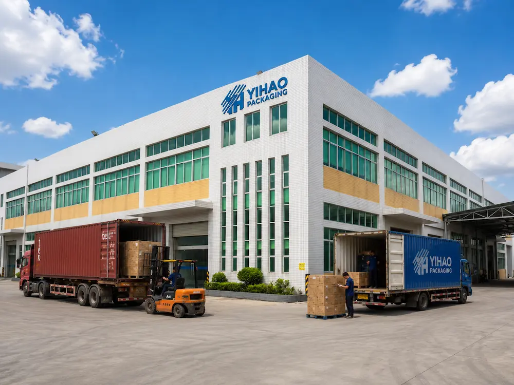 YIHAO packaging factory with container loading and wholesale food packaging shipment