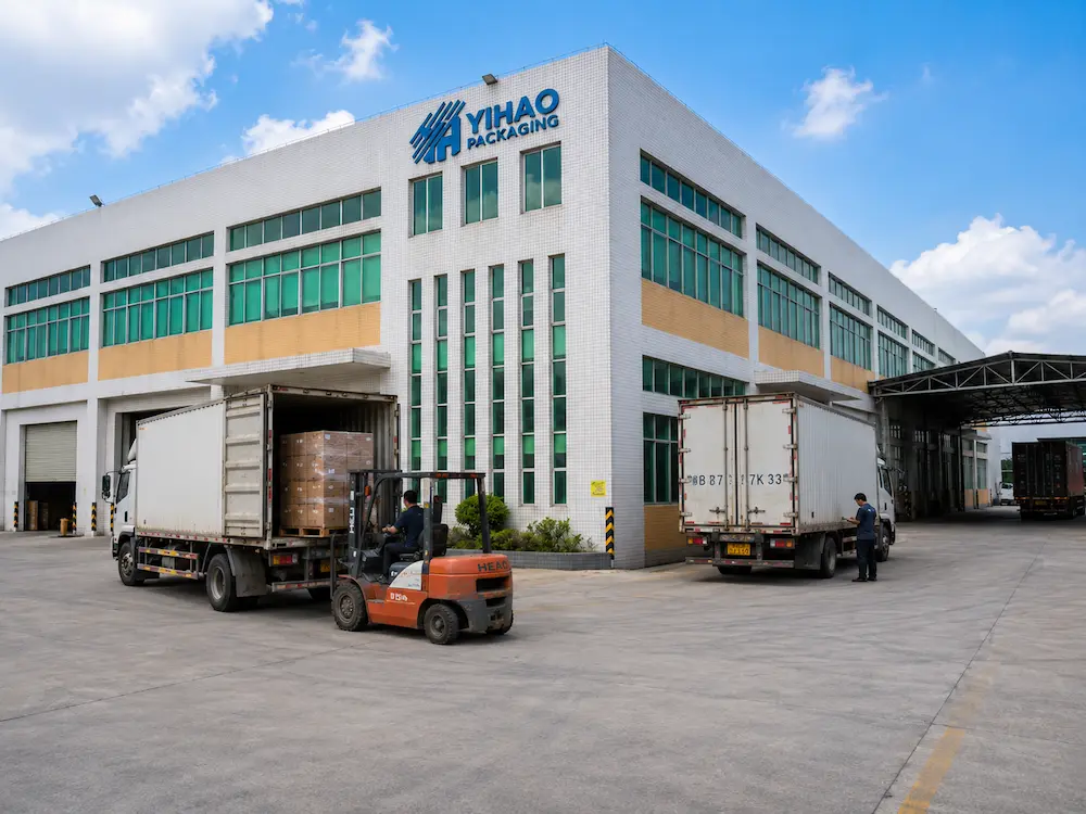 YIHAO packaging factory loading cartons for wholesale food packaging shipment