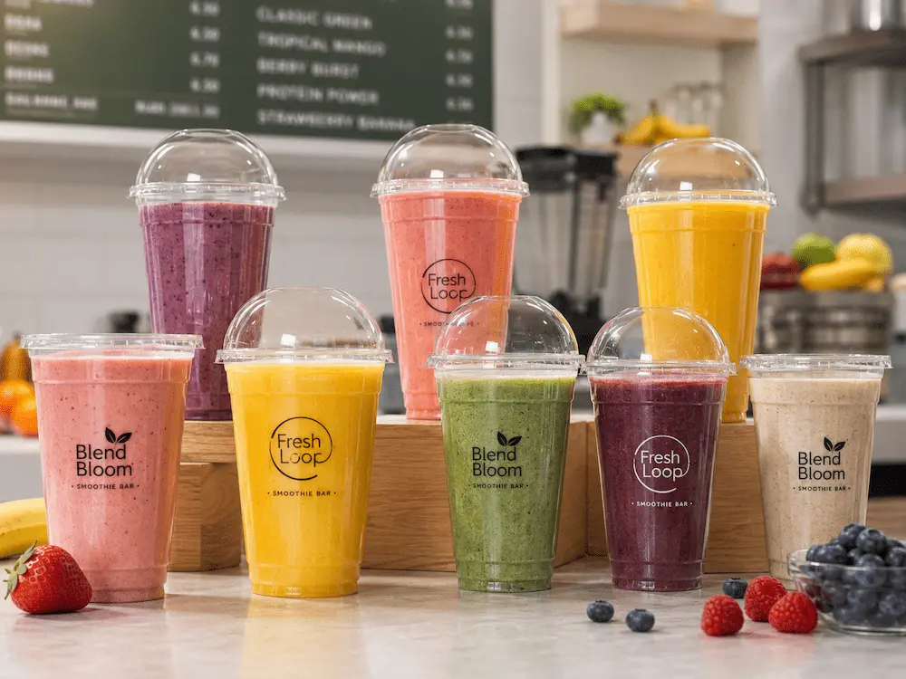 YIHAO 90mm 95mm and 98mm PET cold cup systems with matching lids for smoothie and cold drink packaging