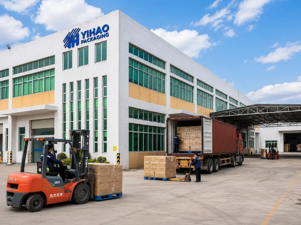 Wholesale Airflow Clamshell Packaging: Manufacturer and Supplier Checklist 8 YIHAO produce packaging factory loading cartons for wholesale shipment