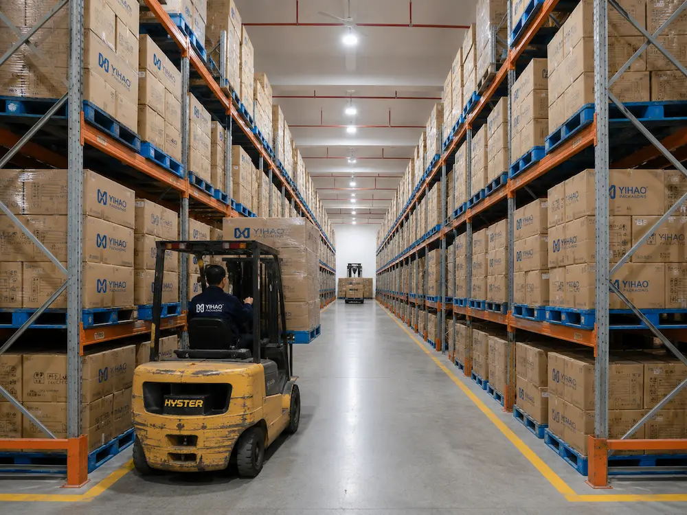 YIHAO warehouse with packed cartons for round PET deli container wholesale supply