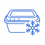 Who We Are PET and RPET Food Packaging Manufacturer 2 Cold food packaging container icon with snowflake for refrigerated food storage