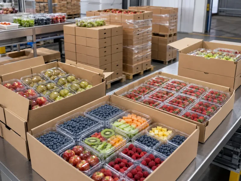wholesale-export-fresh-produce-packaging-containers Wholesale fresh produce packaging containers packed in corrugated cartons for export and bulk distribution