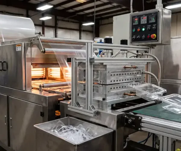 YIHAO PET food packaging thermoforming machine with clear container output